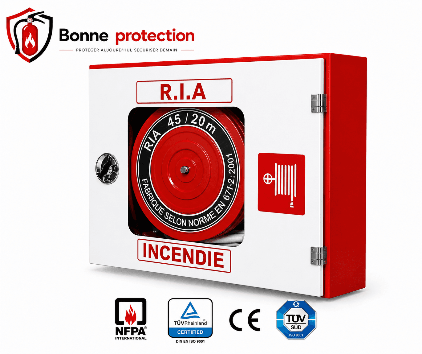 Robinet d’incendie armée dn 25-30 m avec armoire